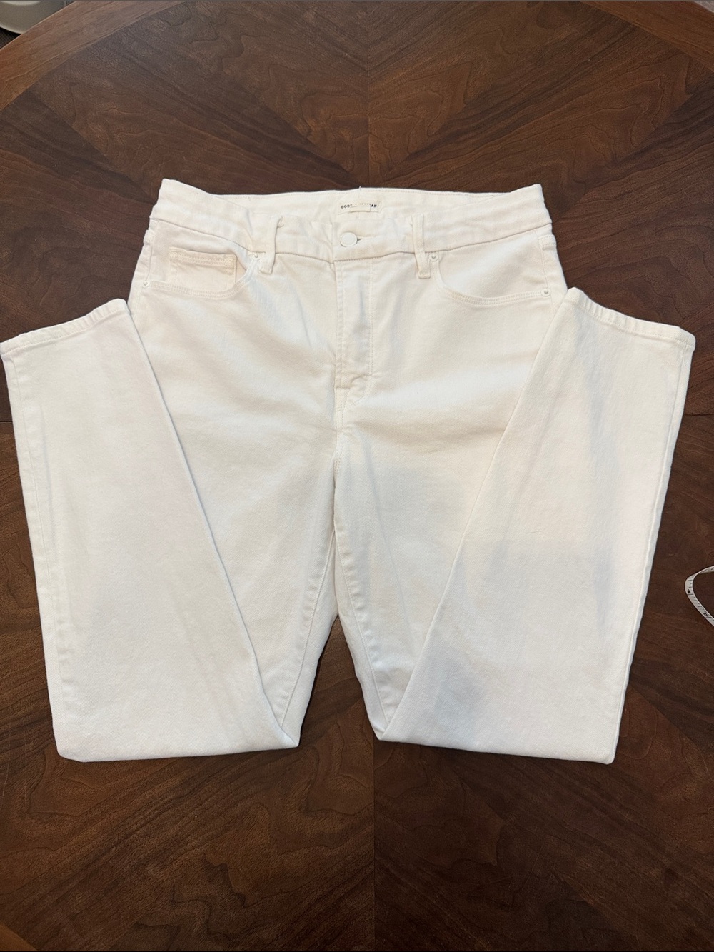 Good American White Good Legs Crop Jeans